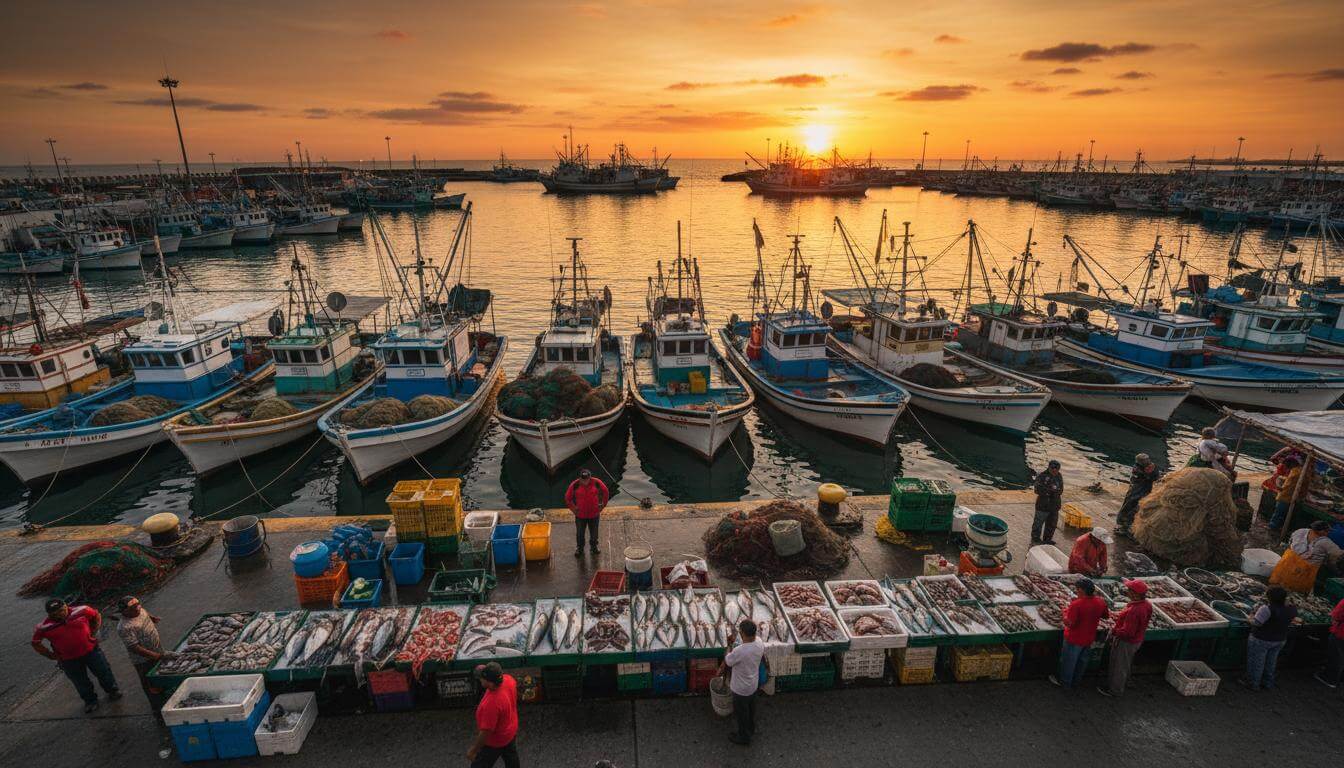 Puerto pesquero en Sinaloa